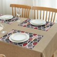 thumbnail image 3 of Red and Black Ethnic Geometric Pattern Summer Placemats Table Placemats Set Of 4-Linen Kitchen Washable Placemats Table Mats 11.8"x17.7" Non-Slip Heat Resistant, 3 of 6