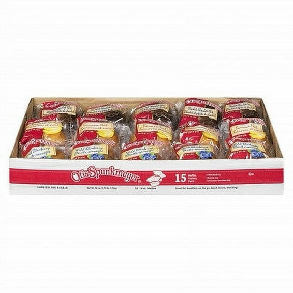 Otis Spunkmeyer, Assorted Muffins, (15 ct., 4 oz.per muffin), Blueberry, Banana, Chocolate, 1.7kg/3.75 lb