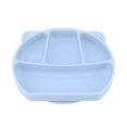 thumbnail image 2 of Baby Plate Utensil, Dining Training Toddler Eating Bowl 3 Compartments Round Edge Safe Using Silicone Durable  For Home Blue,Yellow,Brown, 2 of 8