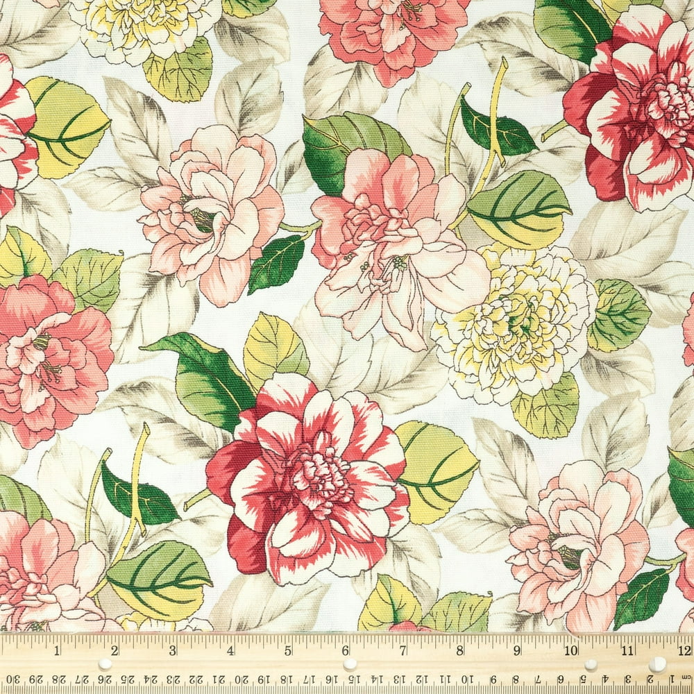 Waverly Inspirations 100 Cotton Duck 45" Width Garden Coral Color