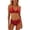 /c67Red273, variant on WEIGFI Womens Bikini Sets 2 Piece Swimwear Push Up Top And High Waist Bottom Halter Neck Cheeky Swimsuit Solid Color Elegant Triangle Summer Pool Comfort Holiday Swim Wear,Black,L