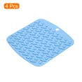 thumbnail image 3 of Unique Bargains 4pcs Kitchen Pot Pan Mat Placemat Table Trivet Insulation Silicone Dish Pad Heat Resistant Coasters-Sky Blue, 3 of 5