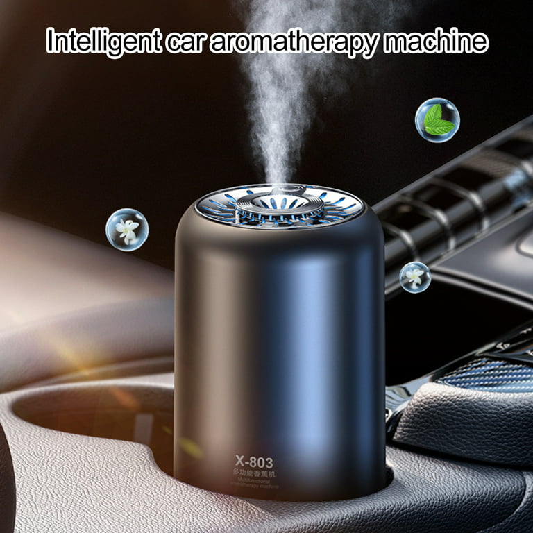 Farfi Car Air Freshener with Essential Oil 4 Gear Adjustable Smart Humidifier  Auto On/Off Fragrance Diffusion Electroplated Surface USB Rechargeable Car  Aroma Diffuser Auto Accessories (White) 