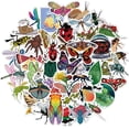 thumbnail image 2 of Insect Stickers,50pcs Insect Stickers PVC Bug Decals Waterproof Vinylfor Kids Teens Unbeatable Value, 2 of 8