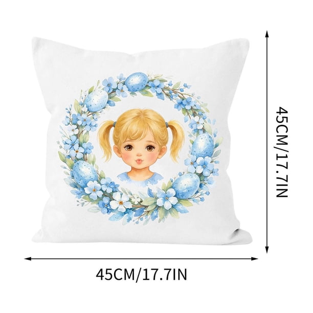 Cojín con Dibujos de Personajes de Pascua: Regalo para Niños, Suave y Decorativo para La Habitación de Los Niños, Ideal Como Cesta de Pascua.
