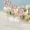 thumbnail image 6 of Dwellnix Wedding Flower Stand, Silver Electroplated Iron, Hourglass Shaped Vase for Centrepieces, Perfect for Weddings and Events, Set of 3, 6 of 6