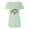 thumbnail image 3 of Go All Out Game Day Football V Neck T-Shirt Women, 3 of 5