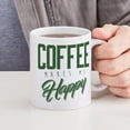 thumbnail image 4 of CafePress - Coffee Makes Me Happy - 11 oz Ceramic Mug - Novelty Coffee Tea Cup, 4 of 4