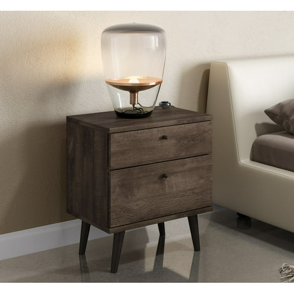 Midtown Concept Oslo Modern Nightstand with Storage, Multiple Colors