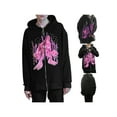 thumbnail image 6 of hirigin Women Vintage Star Graphic Zip up Hoodies Oversized Sweatshirt Casual Jacket with Pockets Punk Grunge Streetwear, 6 of 7