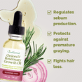 thumbnail image 5 of Just Nutritive Rosemary & Onion Hair Growth Oil Treatment for Thinning, Breakage, Scalp Health, Collagen Boost, Antioxidants, Omega-3 & 6 Fatty Acids for Stronger, Thicker Hair - 1 oz, 5 of 6