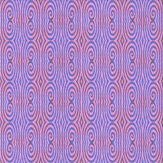 Ahgly Company Indoor Square Patterned Bright Lilac Purple Area Rugs, 5' Square