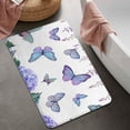 thumbnail image 2 of Pink Butterfly Flower Pattern Bathroom Rugs Mat,Non Slip Microfiber Bathroom Rug,Rubber Backing,Soft Bathroom Mats for Bathroom Floor,Tub and Shower,20x32in(50x80cm), 2 of 3
