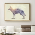 thumbnail image 2 of PixonSign Framed Canvas Print Wall Art Double Exposure Mountain Wolf Animals Wilderness Photography Modern Art Contemporary Colorful Multicolor for Living Room, Bedroom, Office - 24"x36" Natural, 2 of 5