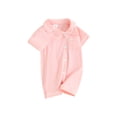 thumbnail image 1 of SUNSIOM Pyjamas pour Bébé Combinaisons Col Rabattu Manches Courtes Vêtements de Nuit Boutons Poche Dormeuses Justaucorps, 1 of 6