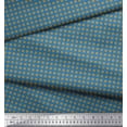 thumbnail image 2 of Soimoi Blue Silk Fabric Square Geometric Print Fabric by the Yard 42 Inch Wide, 2 of 3