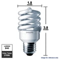 thumbnail image 2 of Philips 13w 120v Twist E26 2700K Warm White Fluorescent Light Bulb, 2 of 2