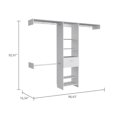 thumbnail image 3 of Depot E-Shop Brisk 250 Closet System With 5 Open Shelves, 1 Drawer, And 3 Metal Rods, White, 3 of 5