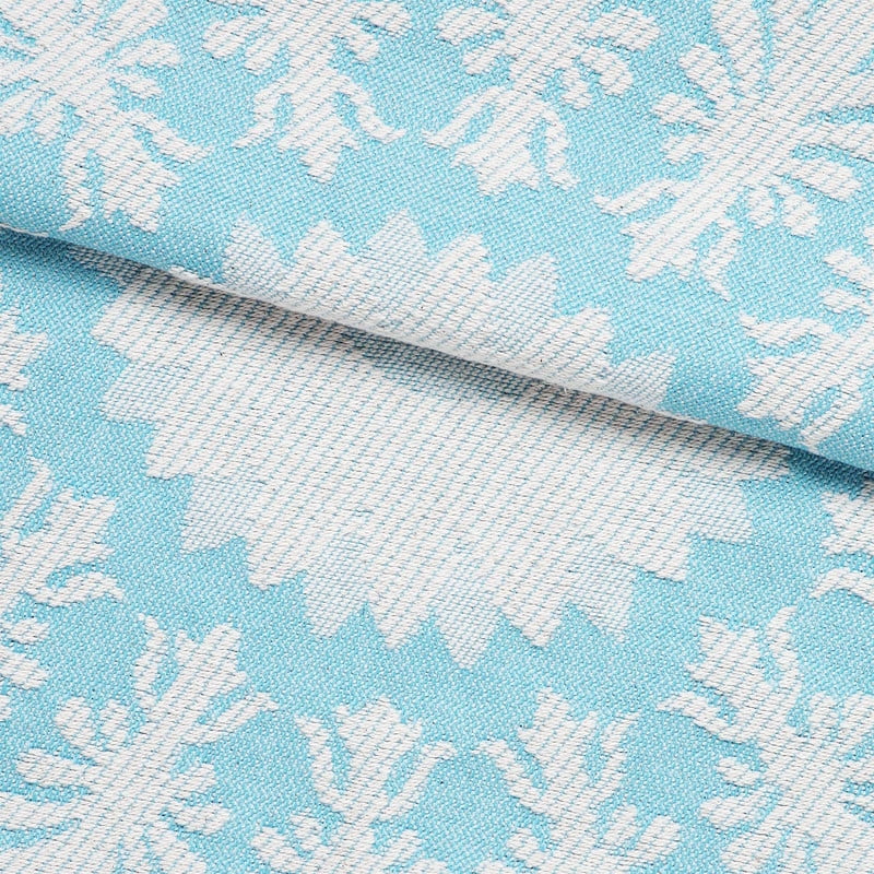 Superior Cotton Blend Woven Jacquard Vintage Medallion Bedspread Set 3-Pieces, King, Aqua