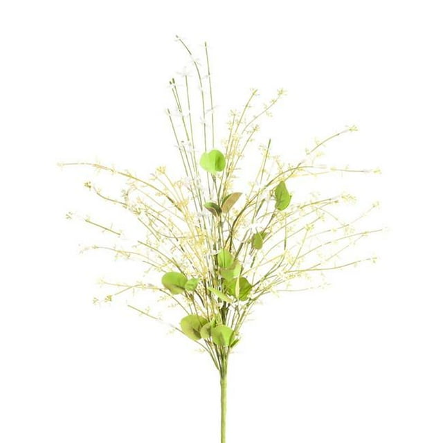 Melrose International 70072 Mini Buisson de Fleurs en Papier et EVA 24 Po, Vert Blanc - Ensemble de 6