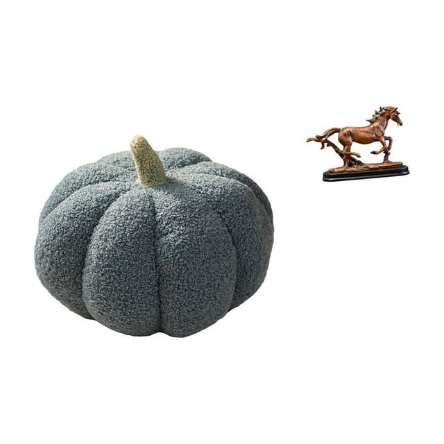 Escultura De Cojín De Peluche De Calabaza De Halloween, Figura Artística, Adorno Coleccionable, Estatua De Caballo, Sofá Cama, Dormitorio, Estantería, Decoración De Sala De Estar