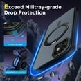 thumbnail image 5 of 360° Rotatable Magnetic Ring for iPhone 14 Pro Max Case, [Compatible with MagSafe] Kickstand & Magnet Two in One Translucent Shockproof Phone Case iPhone 14 Pro Max 6.7", Purple, 5 of 7