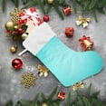 thumbnail image 6 of Coolnut Light Blue Solid Color Christmas Stockings with White Super Soft Plush, Velvet Personalized Xmas Stocking Fireplace Hanging Decorations and Candy, 18 inch Decor Gifts, 6 of 7