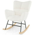 thumbnail image 1 of Gymax Nursery Rocking Chair w/Comfy Backrest & Armrest Solid Wood Base for Living Room, 1 of 10