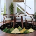 thumbnail image 5 of Black Christmas Tree Round Rug 5ft Washable Circle Kitchen Rugs Non Slip Xmas Tree Winter Snowflake Large Area Rug Indoor Floor Carpet for Bedroom Living Room Home Office Dining Room Nursery, 5 of 8