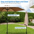 thumbnail image 6 of Serenelife 10 Ft Patio Table Umbrella w/ Push Button Tilt & Built-In Crank, 6 of 7