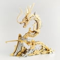 thumbnail image 5 of Celestial Dragon 3D Metal Model Kit | 90+PCS DIY Assembly with Laser-Cut Stainless Steel | Mythical Creature Desk Art for Adult Collectors(Green), 5 of 6