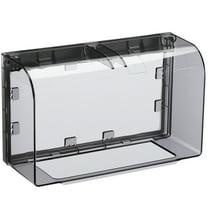 OUNONA Sturdy Black Outlet Protective Box for Home Double Socket Cover