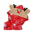thumbnail image 2 of Conjunto de pijama navideño familiar a juego con capucha de reno, mono con cremallera, ropa de dormir navideña, ropa de dormir para niños de 2 a 3 años, 2 of 8