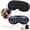 Black, variant on KUEON 3D Sleep Eye Mask Set, Calming Weighted Blindfold with Pouch & Earplugs for Travel, Nap, Home, Gift, Black