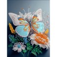thumbnail image 1 of Cuadros Decorativos 5D bricolaje taladro en forma especial parcial diamante pintura flor de mariposa (YXC470) Wdftyju de costura negro 4 estilos, 1 of 9