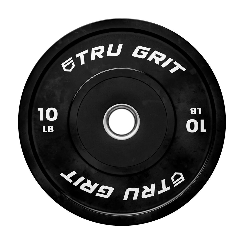 Tru Grit Fitness Olympic Bumper Plate 10LB Pair Weight Set 2