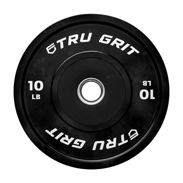 walmart.com | Tru Grit Fitness 10 lb Black Olympic Bumper Plate Pair Weight Set