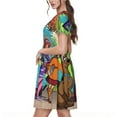 thumbnail image 2 of Sigee Scooby-Doo Ac for Women's Short Sleeve Dress Relaxed Fit Dress with Pockets, 2 of 7