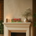 thumbnail image 4 of Decozen Home Decor Handmade Wooden Sculpture in Merry Christmas Acacia Wood, 4 of 9