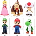 thumbnail image 2 of 6 pcs/Set Mario Figures Toy - Mario & Luigi Figurines – Yoshi & Mario Bros Action Figures, 2 of 6