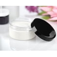 thumbnail image 4 of 12 Oz Clear Pet Plastic Refillable Low Profile Jar With Black Smooth Lids (6 Pack), 4 of 5