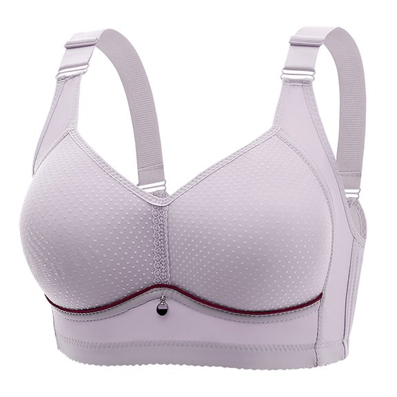 Jsaierl Bras for Women Wirefree Support T-shirt Bras Seamless Padded Bralettes Flexed Fit Breathable Full Figure Bras