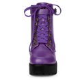 thumbnail image 3 of Unique Bargains Women's Chunky Heel Platform Ankle Combat Boots, 3 of 6