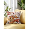 thumbnail image 2 of Outdoor Pillows Waterproof, Fall Truck Pumpkins Bedding Throw Pillows with Insert for Couch Sofa Bed, Thanksgiving Maple Leaves Brown Plaid 16x16 Inch Pillowcases Decorative Patio Pillow Set of 1, 2 of 8