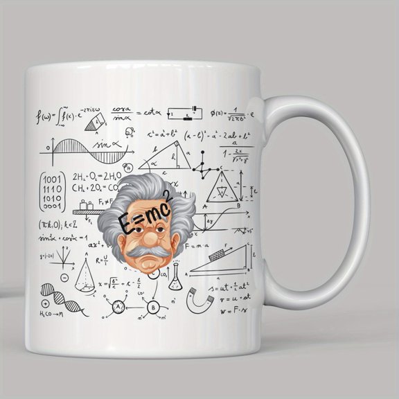 1pc 11oz/330ml Mug, Physical Science Theme Engineer Coffee Mug, Funny Sarcastic Math Novelty Drinkware Ceramic Cup, Cafes Supplies