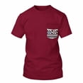 thumbnail image 4 of TKKCS Mens Short Sleeve T-Shirt with Print Pocket- Breathable Lightweight Summer Casual Pullover Crew Neck Tees Red Size 3XL, 4 of 7