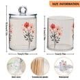 thumbnail image 5 of Yayeee 4 Pack Qtip Holder Bathroom Cotton Swab Canister with Lid Clear Dispenser Set, Pink Flower, 5 of 6