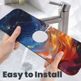 thumbnail image 6 of Vsdgher Galactic Dog Swirls Art Kitchen Sink Splash Guard Faucet Mat -1 PC Super Absorbent Fast Drying Mat Sink Gadgets-Splash, Bathroom,Sink Mat,(15" X 5.5" ), 6 of 7