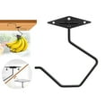 thumbnail image 4 of ZZYuan Big Clearance Foldable Banana Hook Under Cabinet​ Self Adhesive & Screw Mount Hanger Holder | Heavy Duty Black Keep Bananas Fresh Under Counter Kitchen Organizer New!, 4 of 8