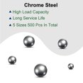 thumbnail image 2 of Uxcell 1/4" 7/32" 3/16" 5/32" 1/8" 5 Size Bearing Balls Assortment with Storage Box 500 Pack Chrome Steel, 2 of 3